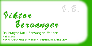 viktor bervanger business card